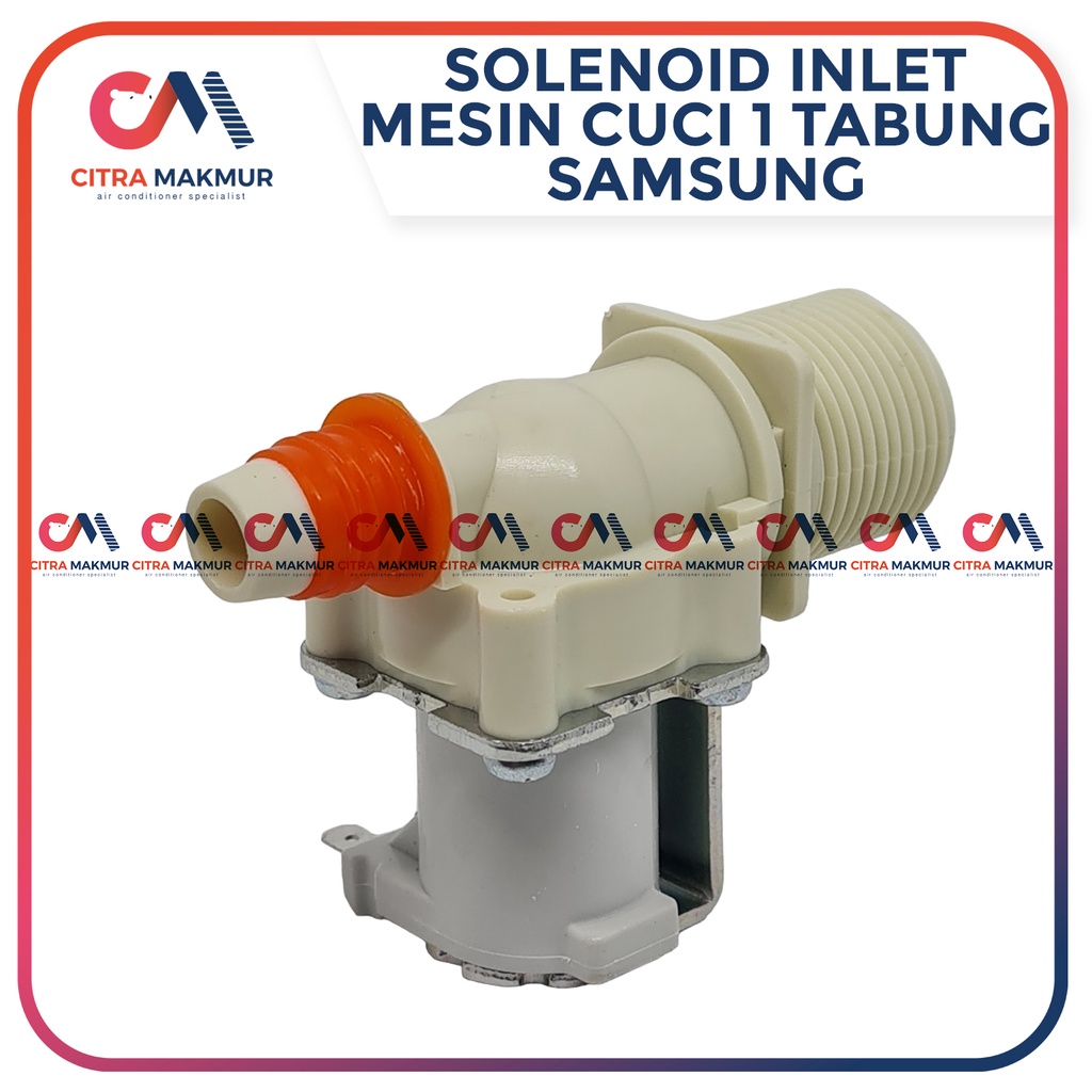 Solenoid Valve Mesin Cuci Water Inlet Mesin Cuci 1 Tabung Inlet Samsung Top Loading Lurus 180 derajat Solonoid Masuk Air 220 Volt