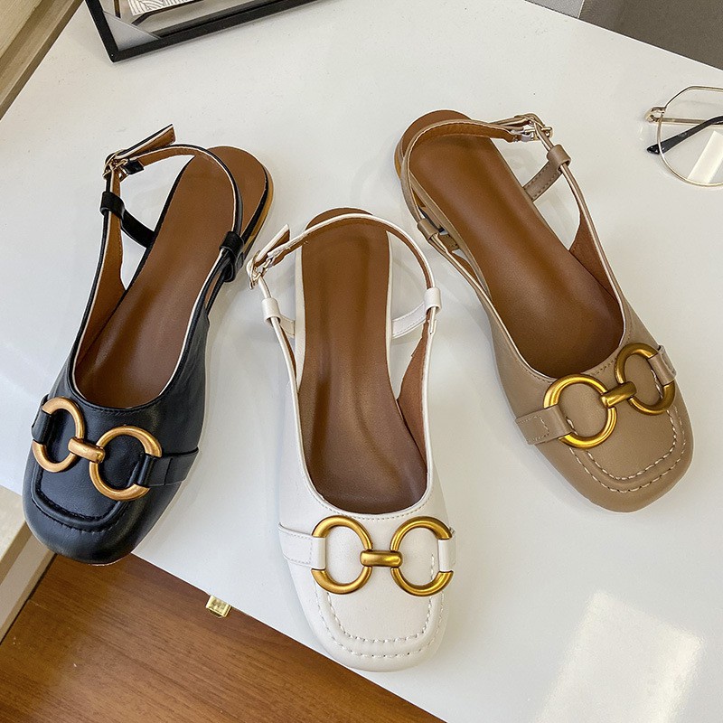 COD BAYAR DITEMPAT!!! 0621 Ballerina Simple Sling Back Flat Shoes