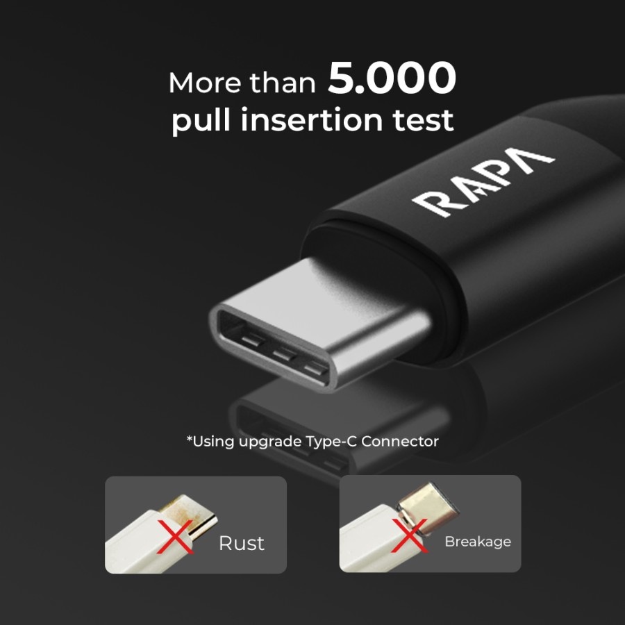 Kabel RAPAtech DC1013 LINE USB Type C to C 60W QC Super Fast Charging