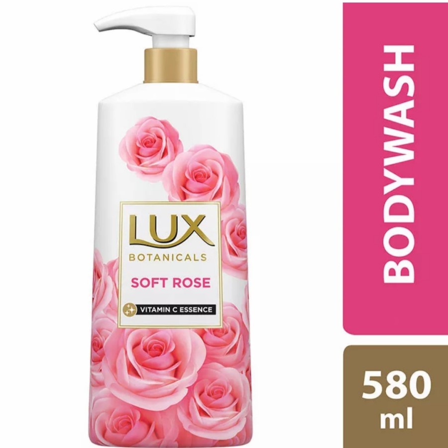 Lux Botanicals Soft Rose / Sabun Mandi Cair Botol Pompa 580ml