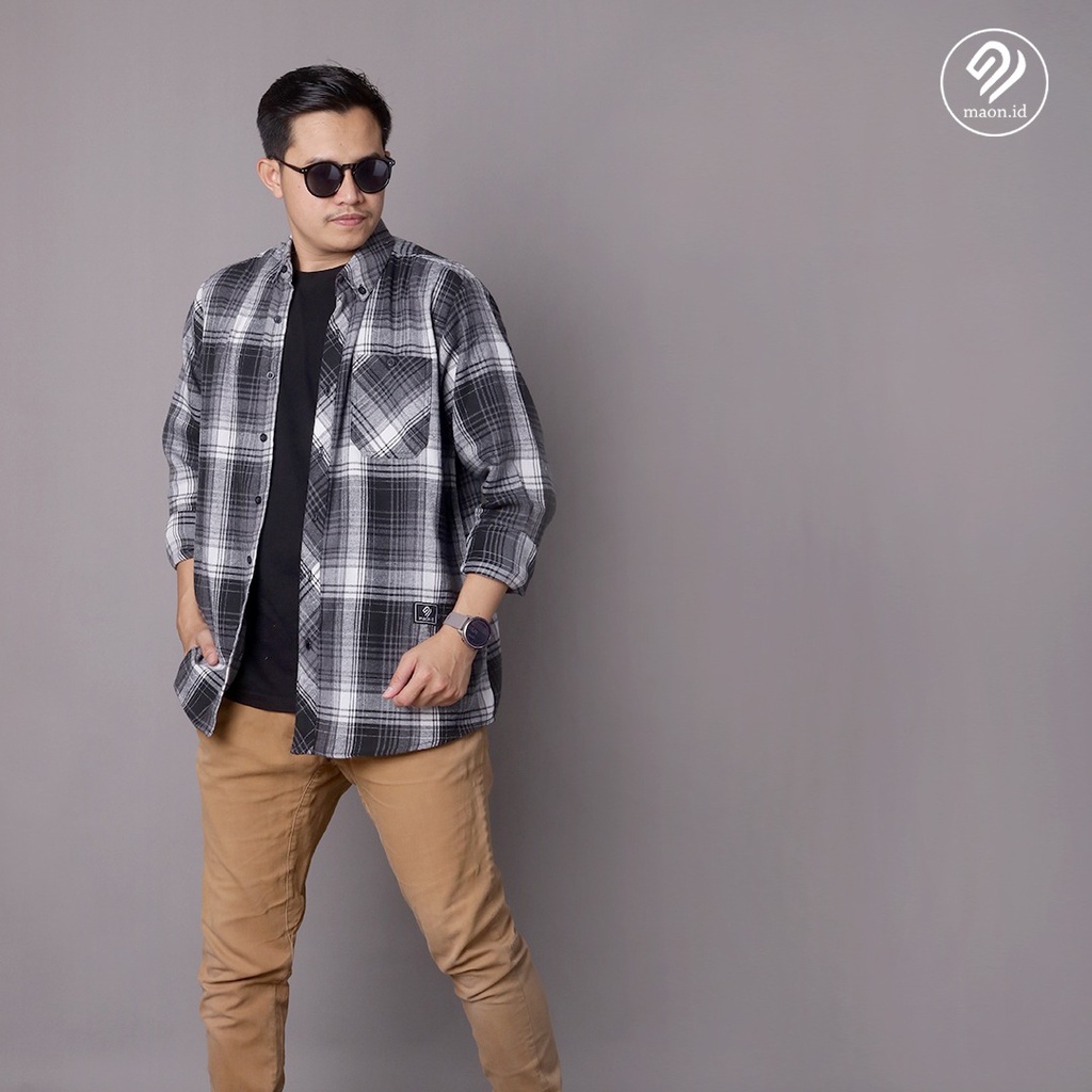 𝐑𝐞𝐚𝐝𝐲 𝐒𝐭𝐨𝐤 Ratu Mulabees X Maon id | Abba Shirt by Maon id | Kemeja Flanel | Kemeja Pria Kotak Lenga