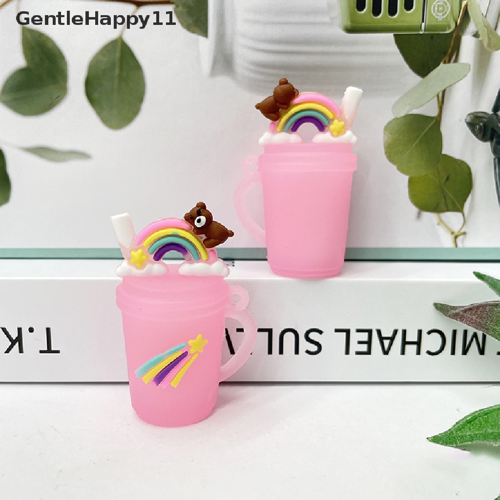 Gentlehappy 1Pc Rain Milk Tea Keychain Bear Key Chain Gantungan Kunci Mobil Cincin Siswa Tas Ransel Liontin Hadiah Anak Aksesoris Gantung id