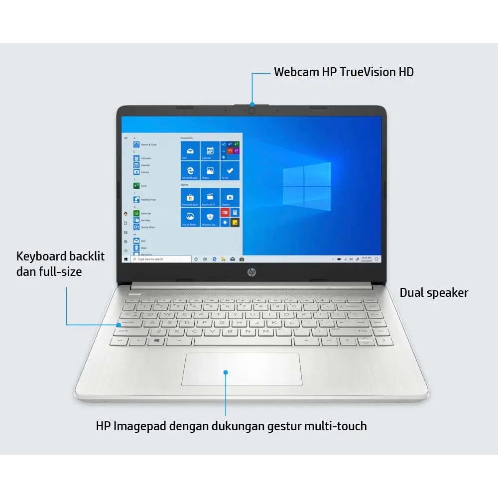 LAPTOP HP 14s dq0510TU / Celeron N4120 / RAM 4GB 256GB SSD / 14 INCH HD / OHS WINDOWS 11 - CICILAN 0%