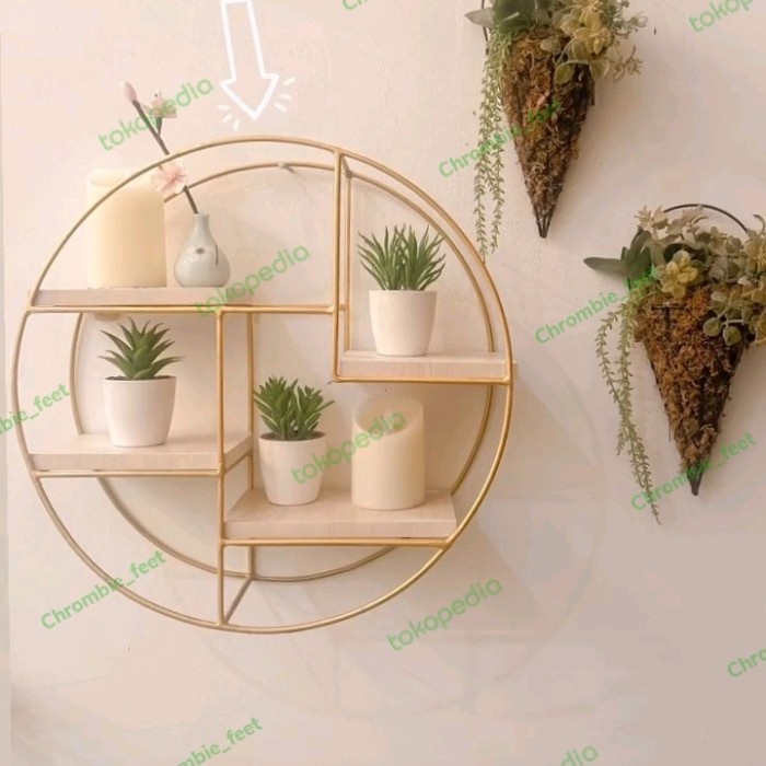 Rak Rak Besi Bulat Aesthetic