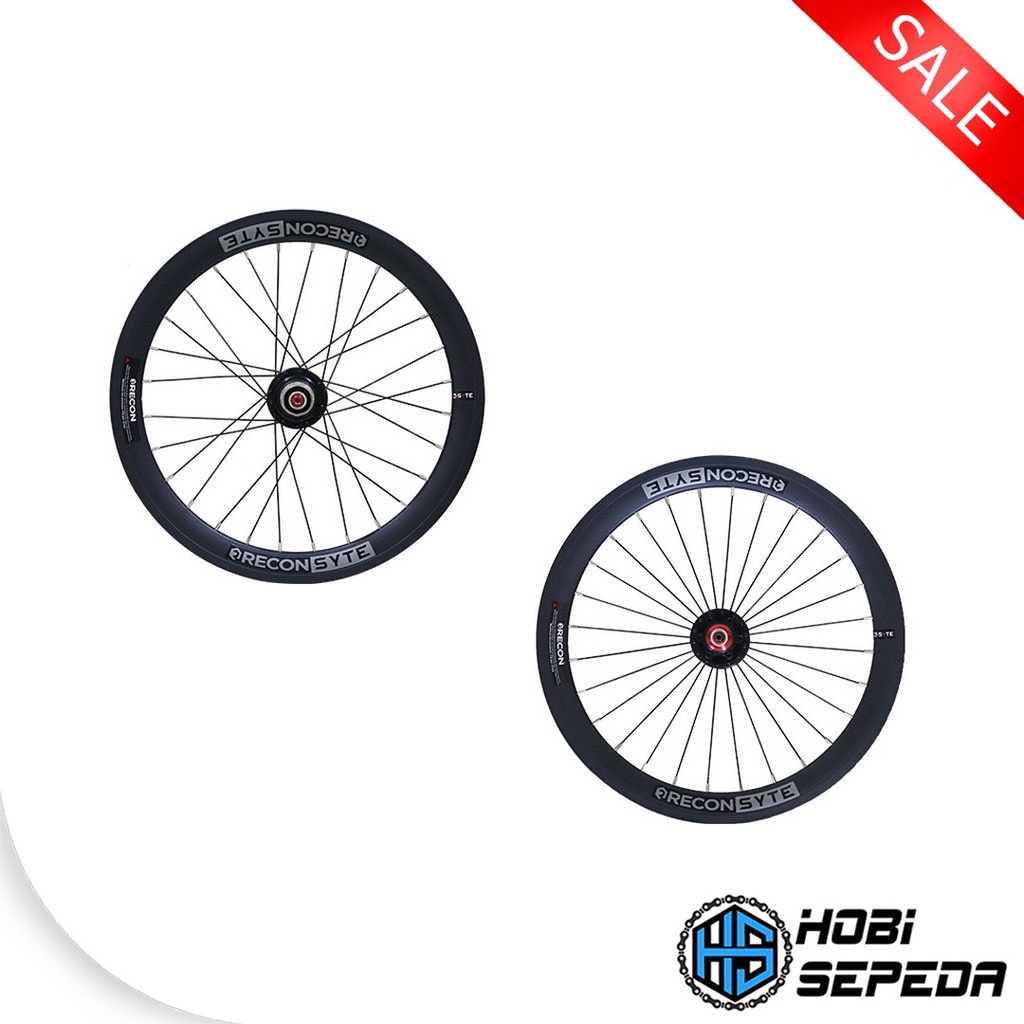 Wheelset Sepeda Lipat Recon Syte 16 (349) 20 (451) Disc Brake 6 Bolt