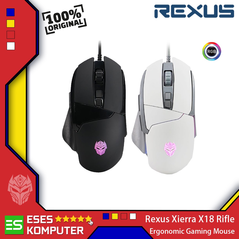 Mouse Rexus Xierra X18 Rifle RGB | Ergonomic Gaming Mouse