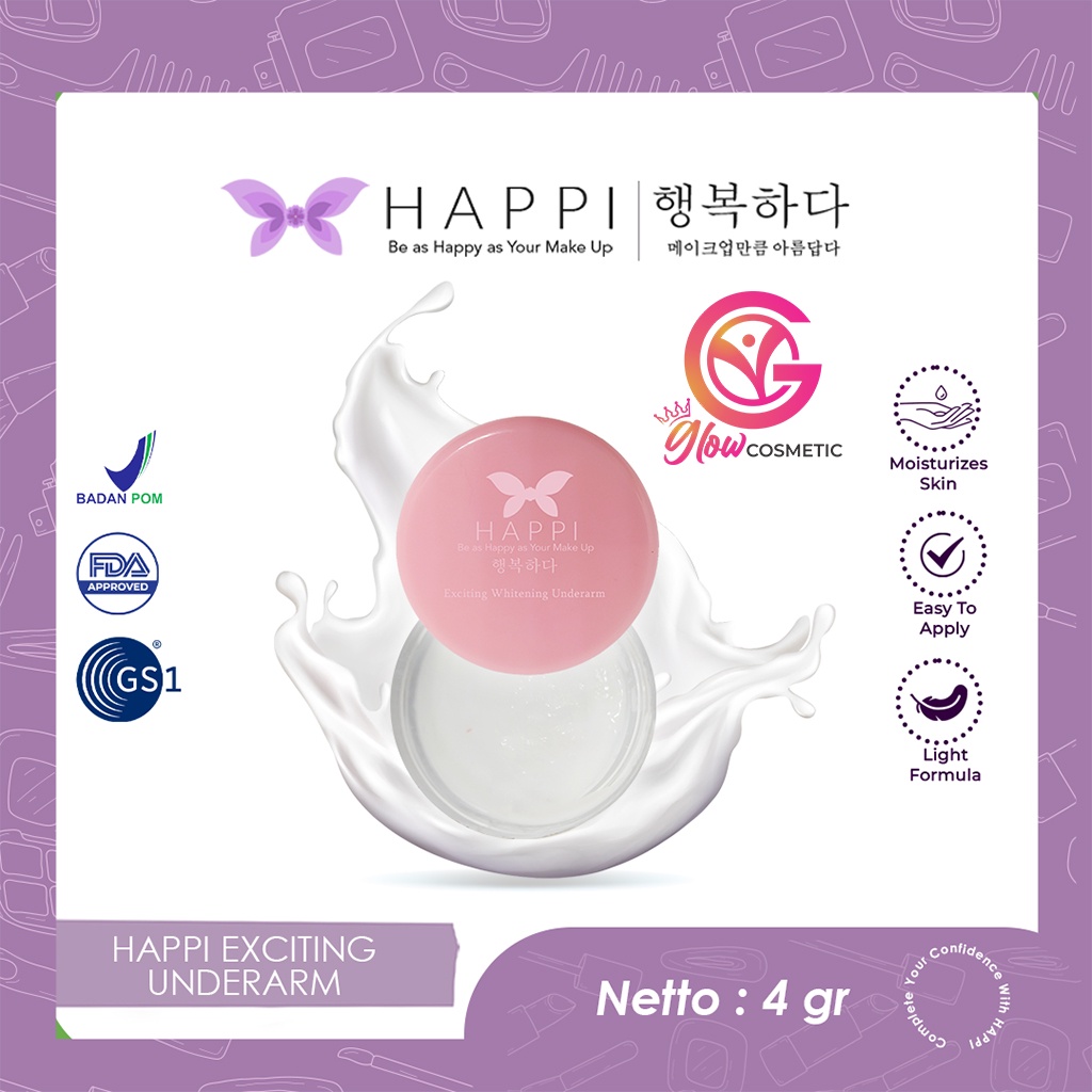 UNDERARM HAPPI, HAPPI COSMETICS EXCITING UNDERARM, PEMUTIH KETIAK