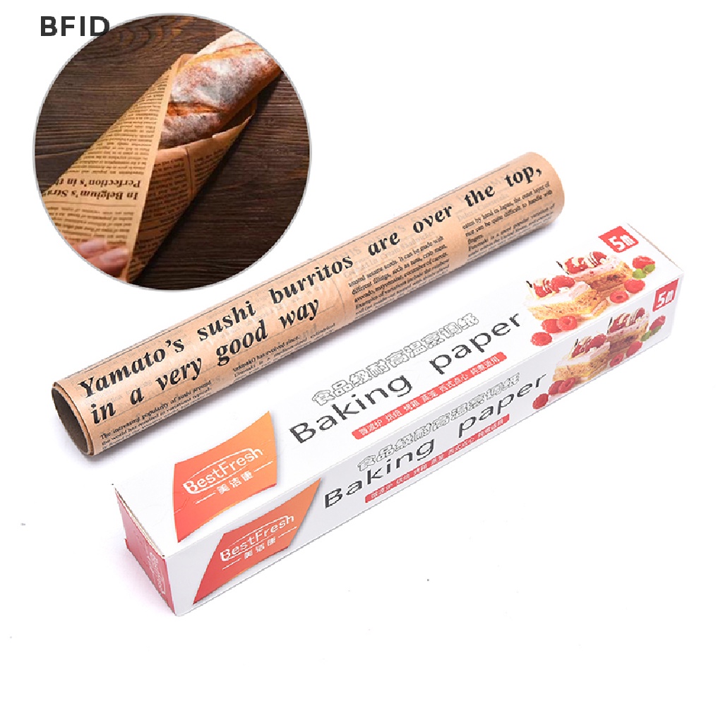 [BFID] 5m Baking Paper Barbecue Kertas Minyak Silikon Dua Sisi Parchment Oven Paper [ID]