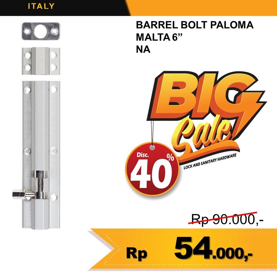 BARREL BOLT PALOMA GRENDEL SLOT KUNCI PINTU BBP 803 6 INCH 15CM PALOMA GRENDEL