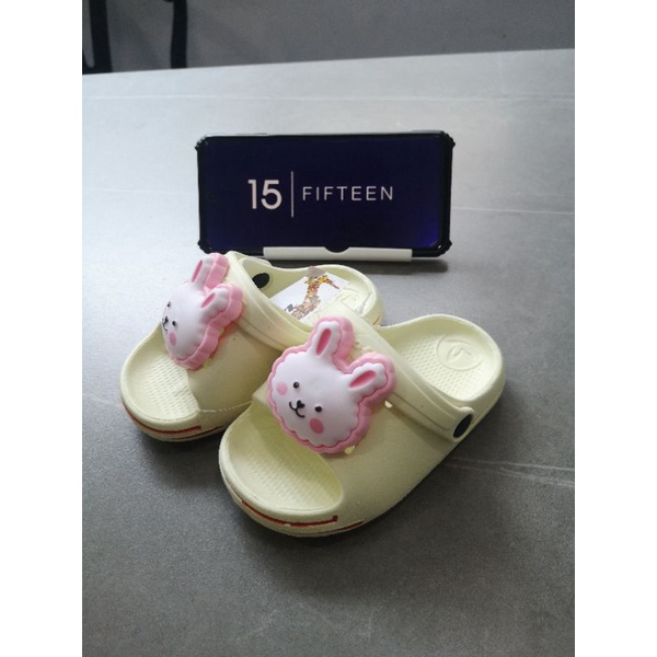 NEW ! ! ! SIZE 19-29 SANDAL SELOP Sandal Anak Perempuan RABBIT 0-4 TAHUN KARET COLLIN / SANDAL SLIP ON ANAK CEWEK 6122-B