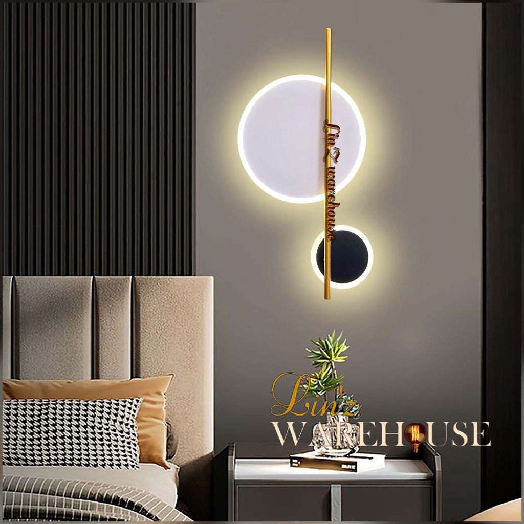 Lampu dinding MODERN DOUBLE MOON LED 3 COLOUR wall lamp