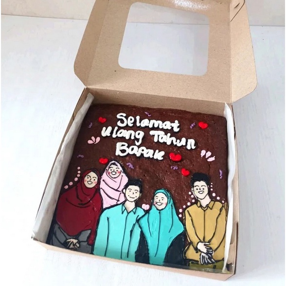 

FUDGY BROWNIES (Custom Gambar/Text Ucapan)