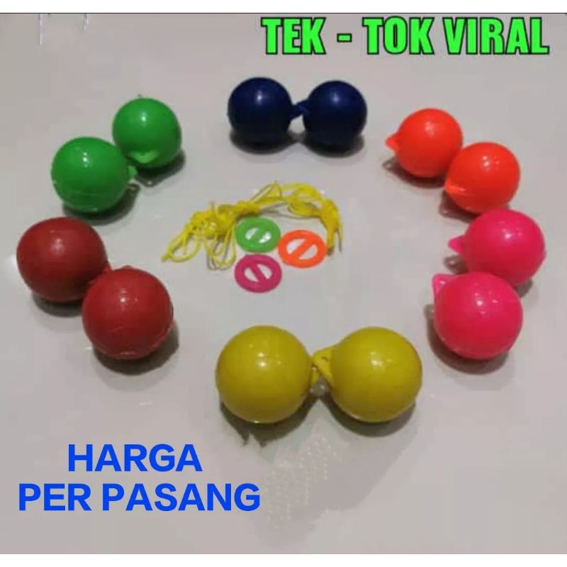 Lato Lato tek tek mainan jadul besar 4cm latto latto viral tik tok