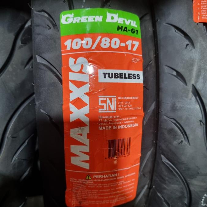 Ban Maxxis Green Devil 100/80-17 - Ban Tubeless Maxxis Green Devil