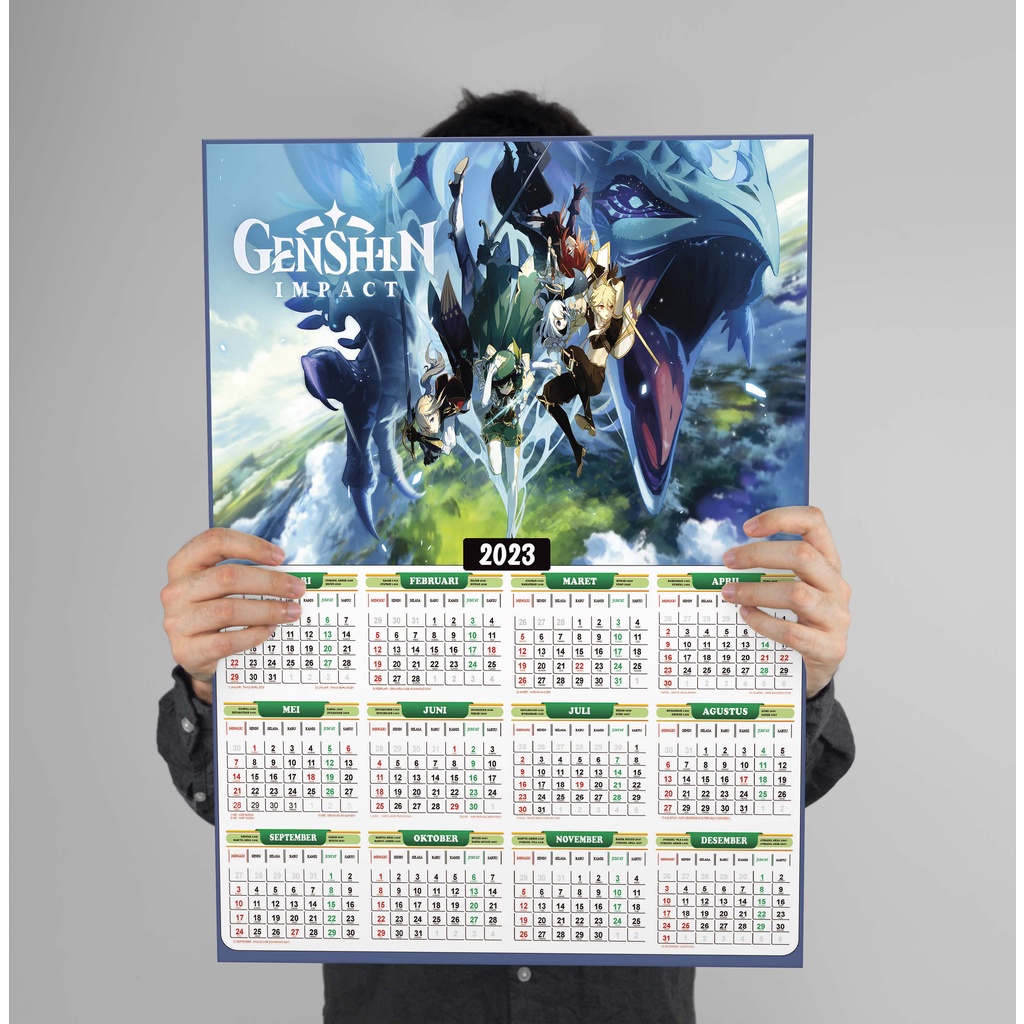 

Kalender 2025 Anime Genshin Impact, Full 12 Bulan