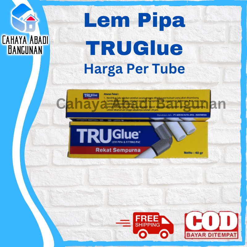 Lem pipa paralon Lem PVC TRUGlue RUGlue tube 50 gram odol