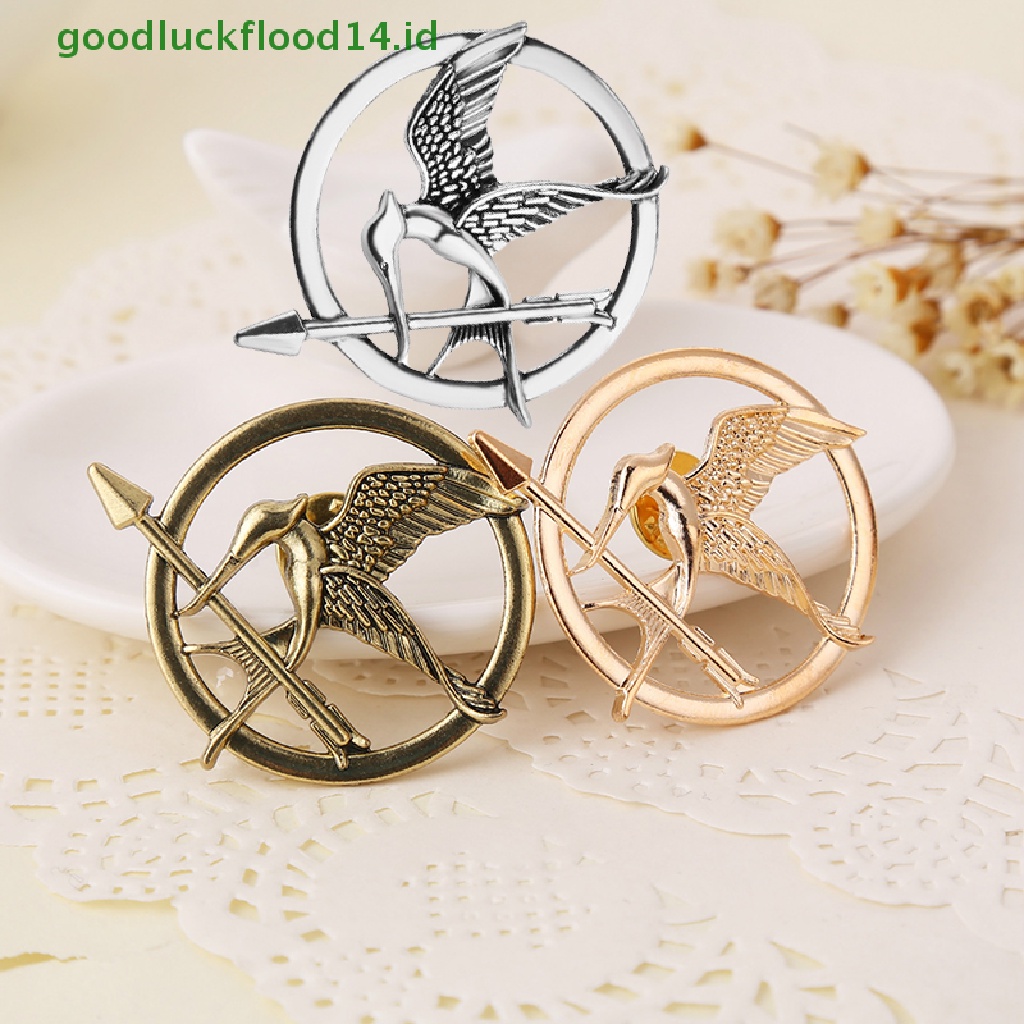 [GOOGFOUR] Retro Burung Bros Punk Pin Kerah Lencana Korsase Wanita Pria Perhiasan Aksesoris [TOP]