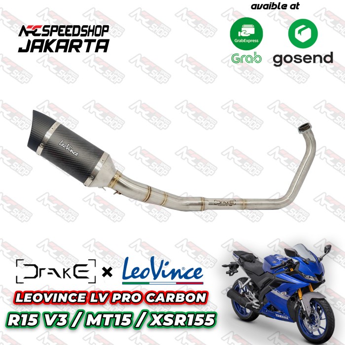 Knalpot Leovince Lv Pro Carbon Header Drake R9 Yamaha R15V3 #Original