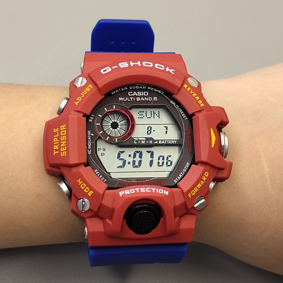 Jam Tangan GShock Casio G-Shock GW-9400 Rangeman Blue Red Transformer