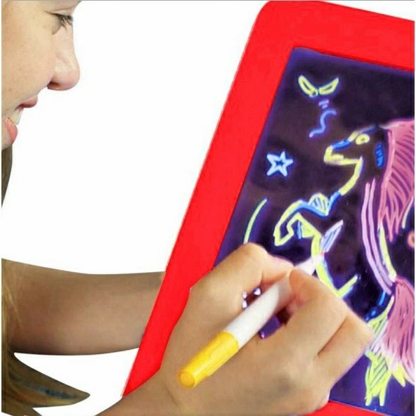 

Terlaris ✨ -Magic Pad Magic Drawing Buku Gambar Anak 3D Dengan Lampu LED- 2.1.23