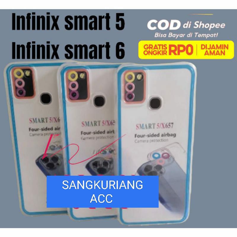 Softcase Slicon Bening Transparan hp  INFINIX SMART 5/SMART 6 Slicon Bening Transparan terbaru