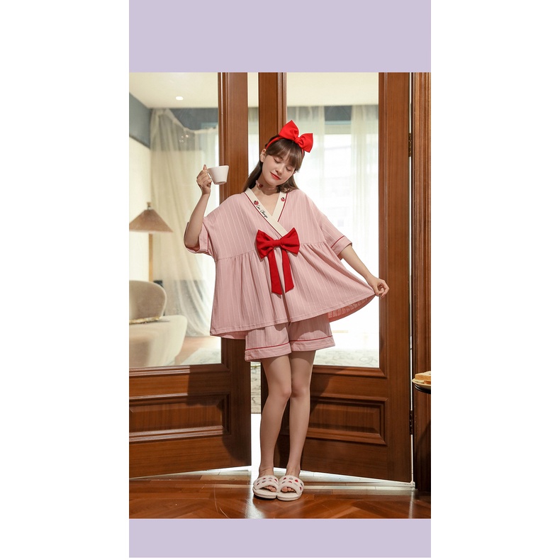 MR-08 set piyama sailor kimono  baju tidur wanita lengan pendek lolita import korea jepang