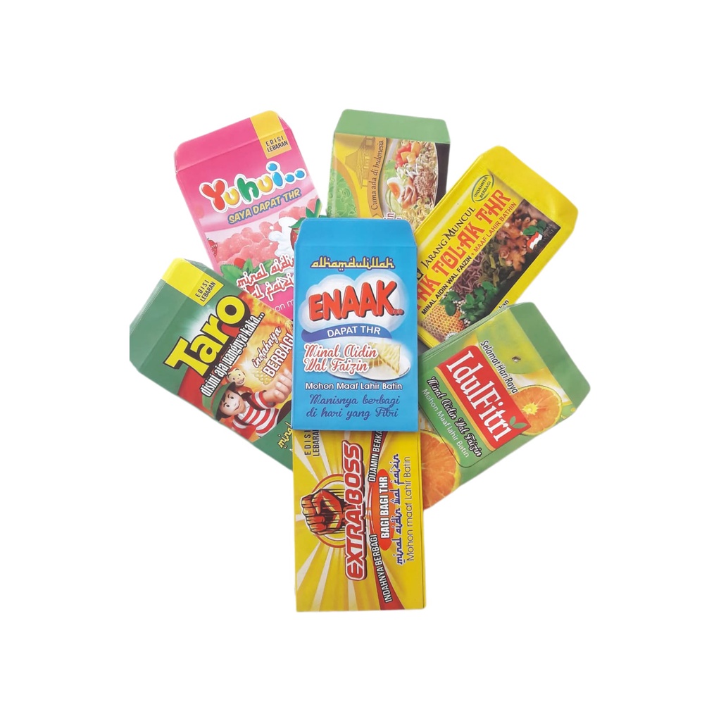

AMPLOP LEBARAN 50 PCS ADA SERI A,B DAN KARAKTER LUCU