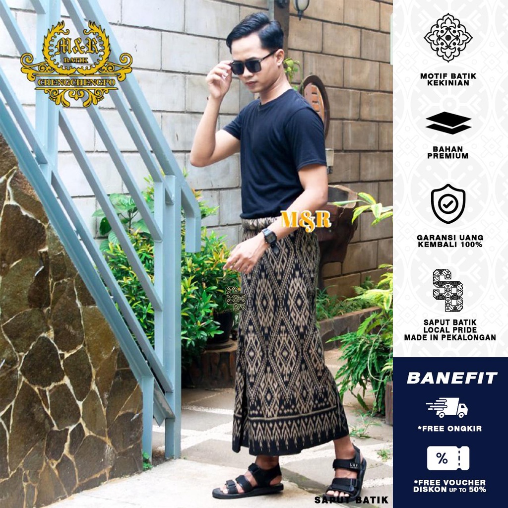 Sarung Batik Kecubung Hitam - Esklusif Sarung Batik Pekalongan Best Seller Original Product Saput Ba