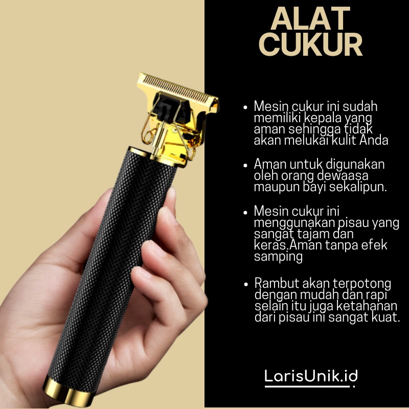 Alat Potong Rambut Hair Clipper Portable Alat Cukur Rambut Elektrik Tanpa Kabel Cukur Jenggot