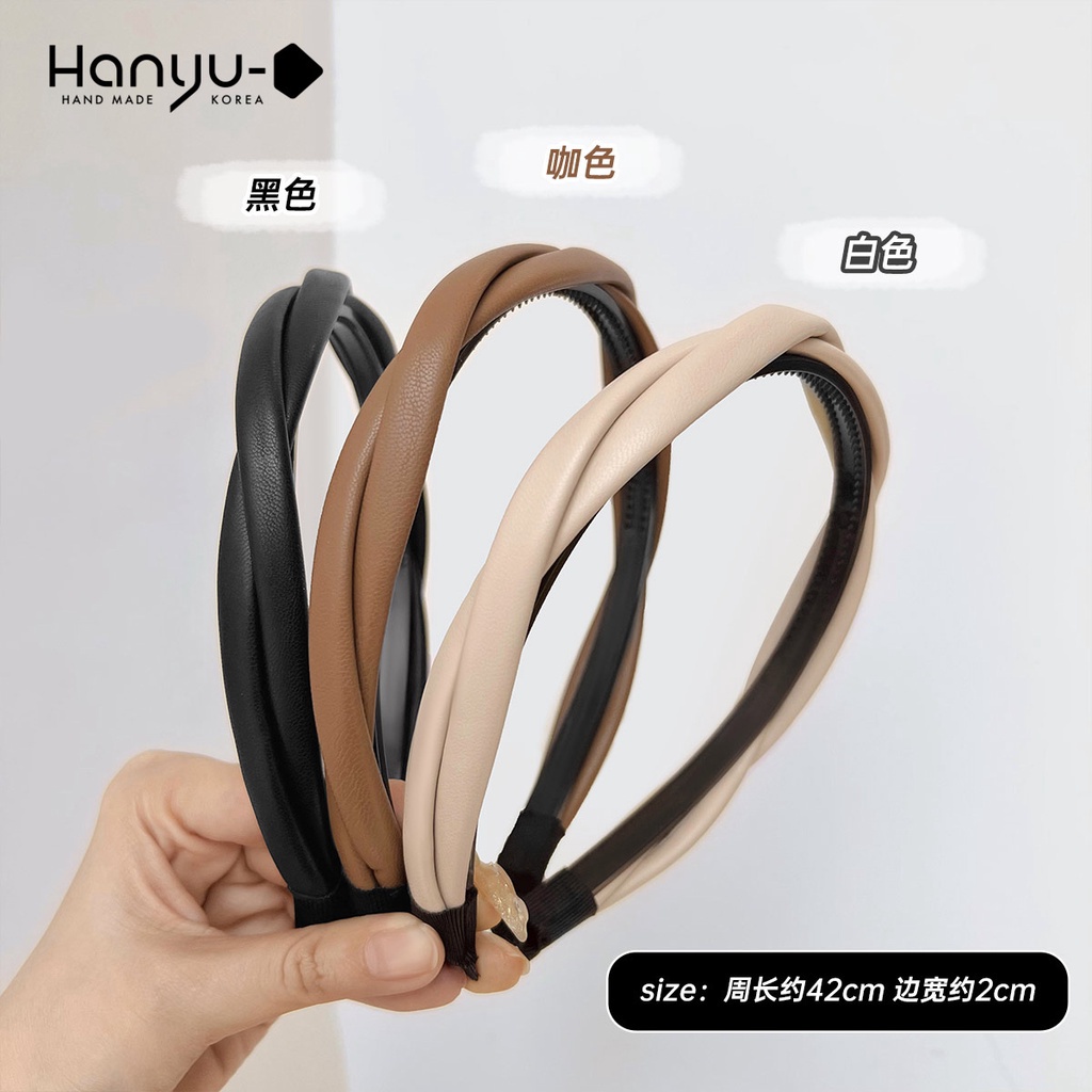 [COD] BANDO TWIST SIMPUL KOREA BANDO LILIT CUTE PREMIUM ALA KOREA BAHAN PU LEATHER BLUDRU IMPORT ELEGAN