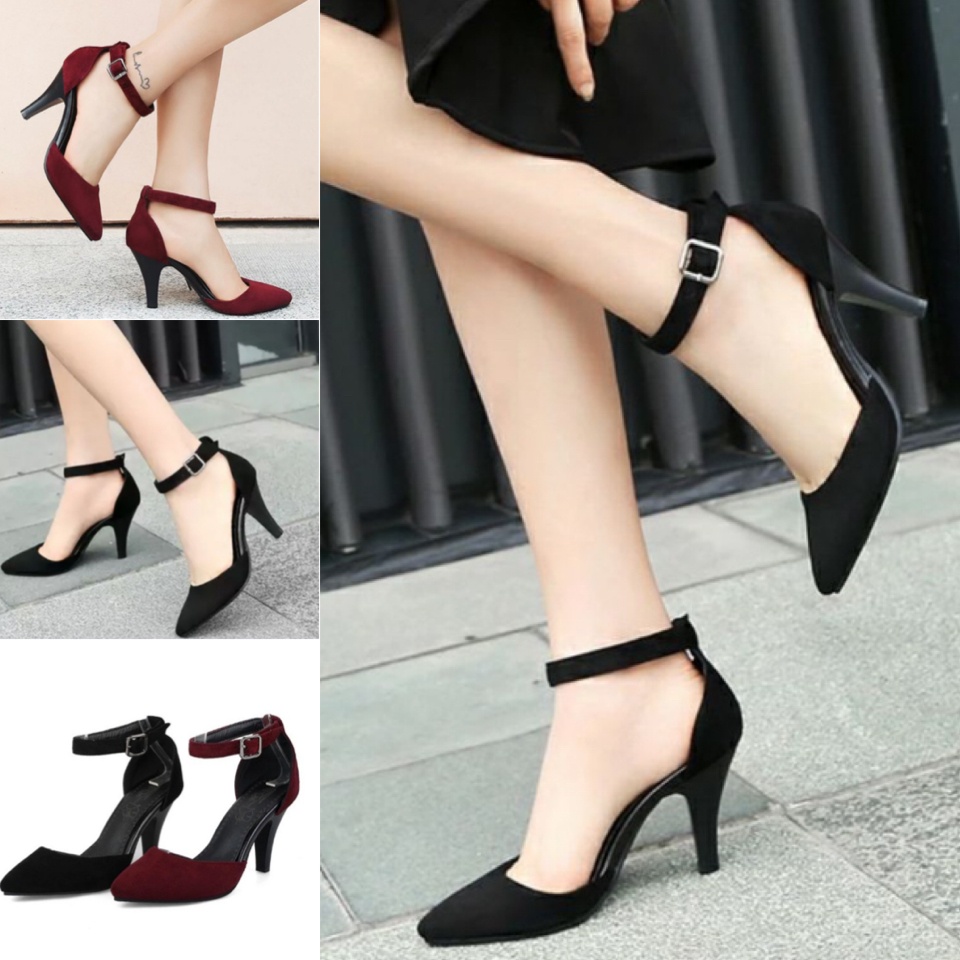 SEPATU WANITA HAK TINGGI HIGH HEELS 7 CM PREMIUM FR04 SEPATU PESTA KERJA KANTOR KONDANGAN FORMAL HIG