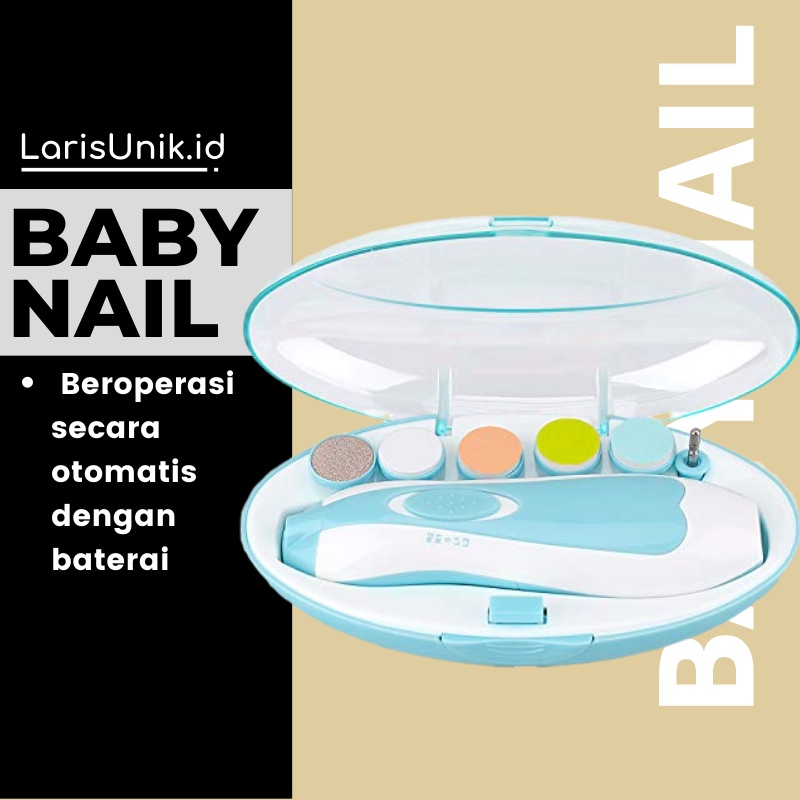 Baby Nail Trimmer Gunting Kuku Bayi Elektrik Menggunakan Baterai Perawatan Kuku Nail Art