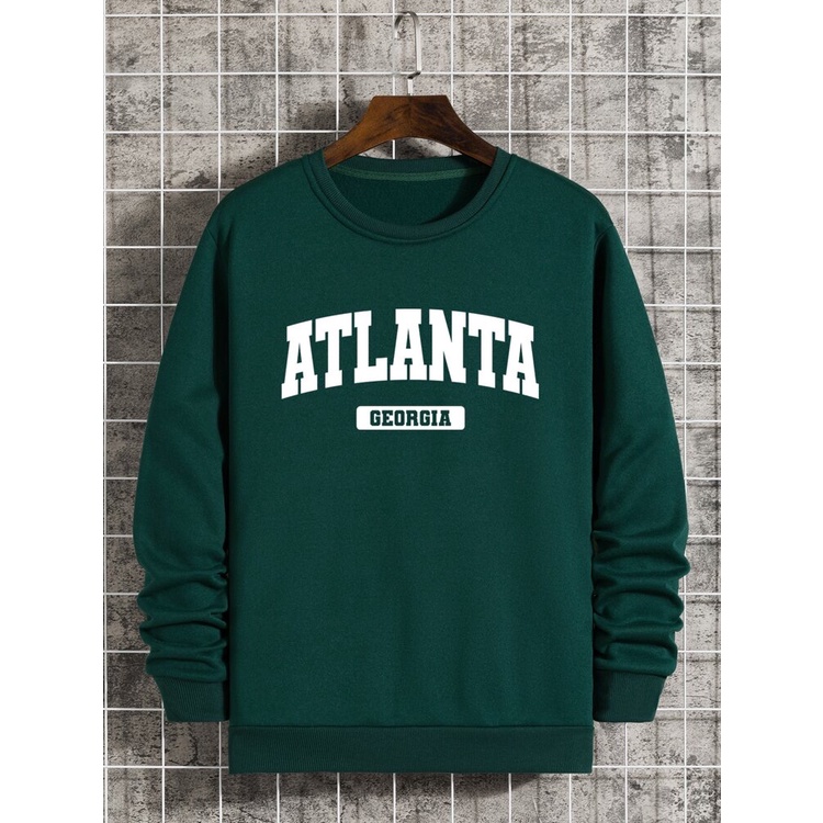 ATLANTA Sweatshirt Basic II Sweater Crewneck Print DTF II Sz M - XL Anak &amp; Dewasa ( Pria &amp; Wanita )