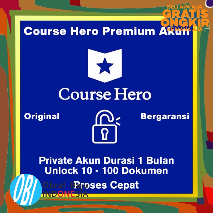 Obral / Original Sale Promo Course Hero Premium 1 Bulan 100 Unlock/ Unblur Terbaru Garansi