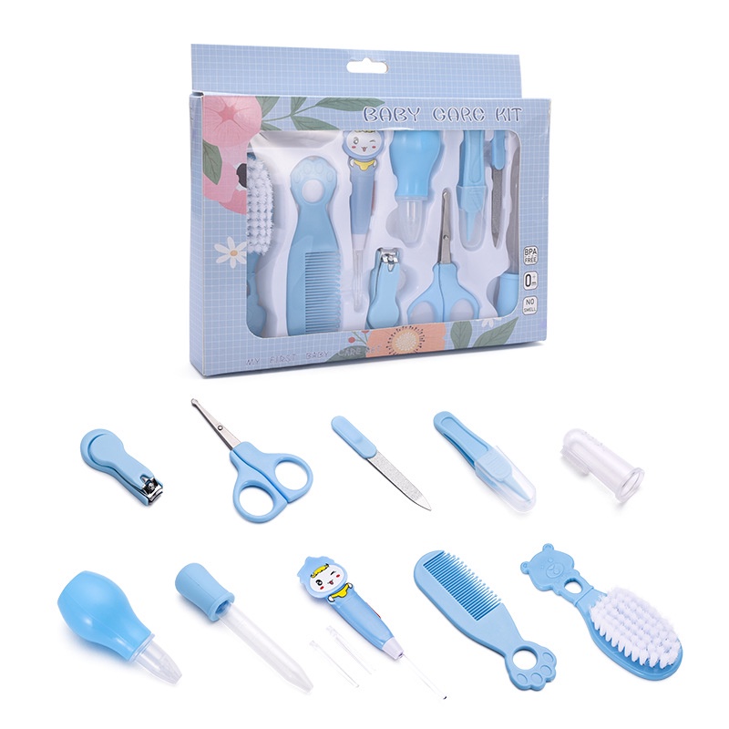 VnM092 | Baby Care Kit Set 10in1 / Set Perawatan Gunting Kuku Bayi Berkualitas Tinggi / Set Perawatan Tubuh Bayi /Perlengkapan Bayi / Hadiah Kado Bayi Baru Lahir Newborn