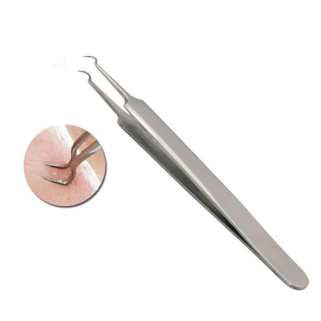 BAJ Pinset Jepit Komedo Stainless Steel Blackhead Tweezer / Alat Capit Untuk Menghilangkan Komedo / Penjepit PR121