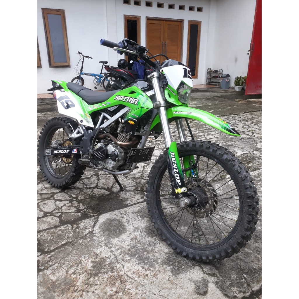 decal klx 150 bf hijau putih