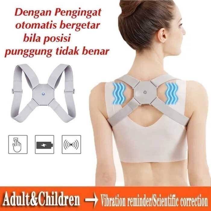 Shoulder Back Support Belt Posture Corrector Postur Penyangga Punggung