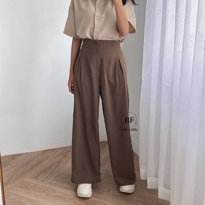 Malary Pants 2150 | Loosepants Wanita | Celana Kulot Wanita | Silky Pants by @bf_label