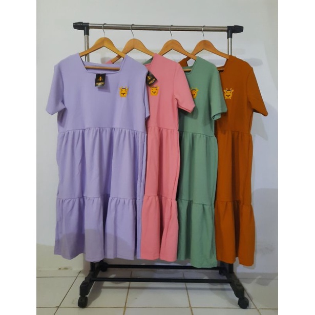 [BISA COD] GRA DRESS JUMBO BAHAN KNIT BY GOLDEN BEE