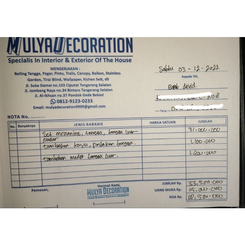PO mezzanine tangga railing