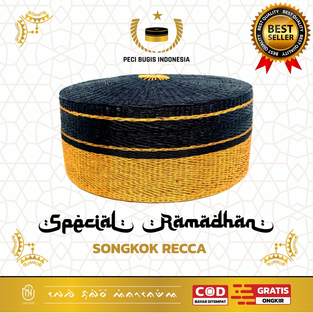 Songko Recca Bugis Makassar / Peci / Kopiah / Songkok Bone / Songkok Recca