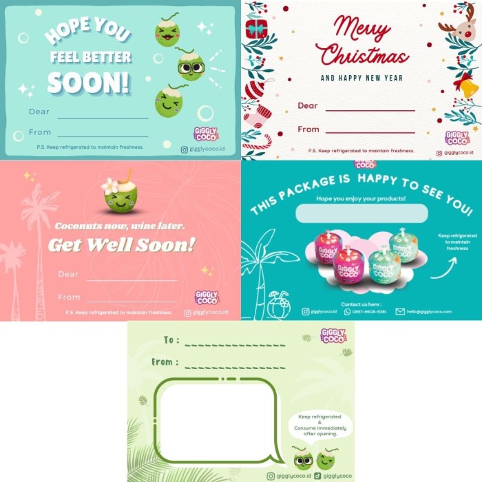 

Parcel Customized Gift Card / Kartu Ucapan Giggly Coco