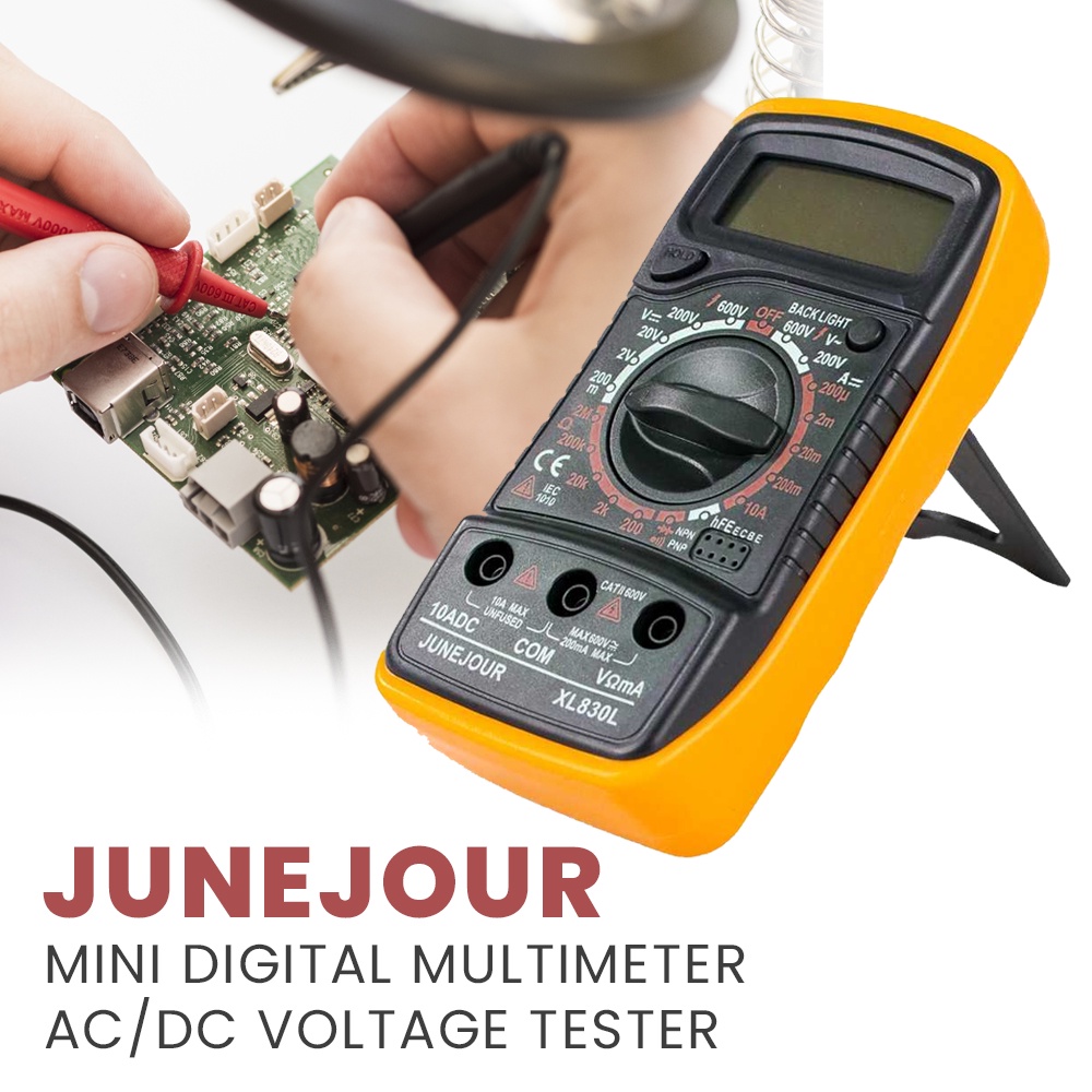 Digital Multimeter AC/DC Voltage Tester - XL830L - Junejour