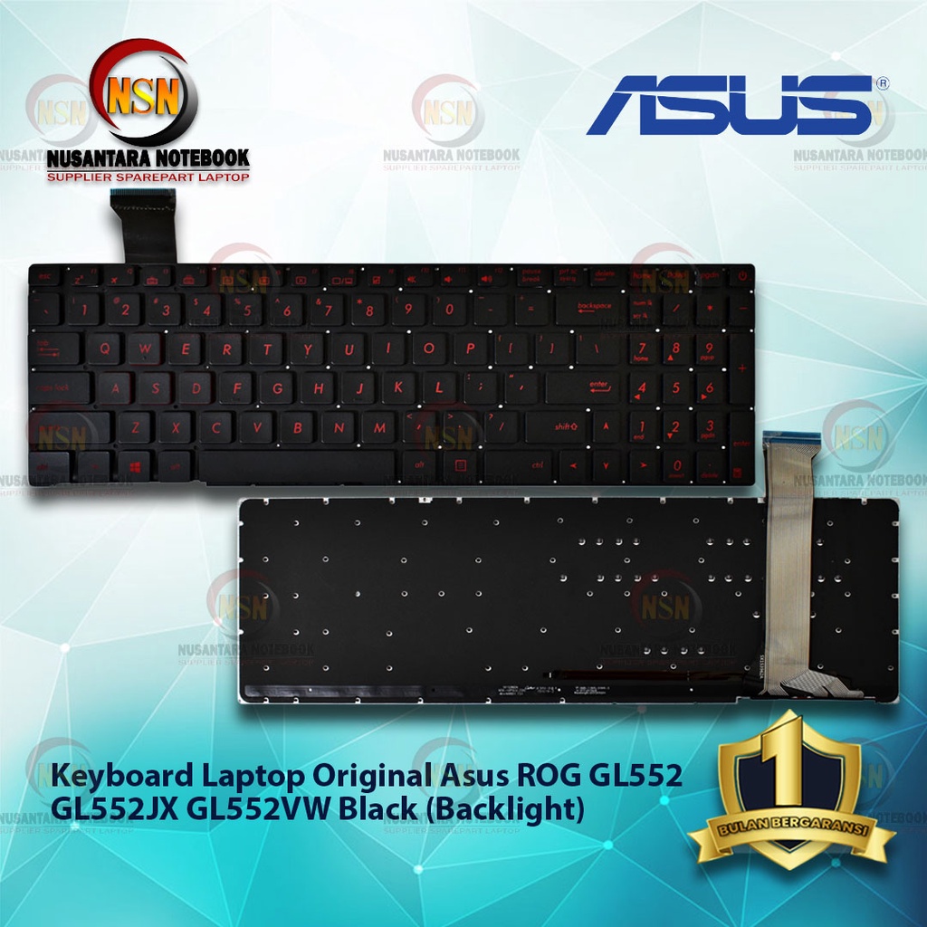 Keyboard Asus ROG GL552 GL552JX GL552VW GL552VX Black With Backlight