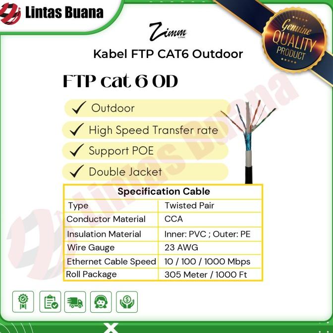 Kabel FTP CAT6 Outdoor ZimmLink - FTP CAT6 OD