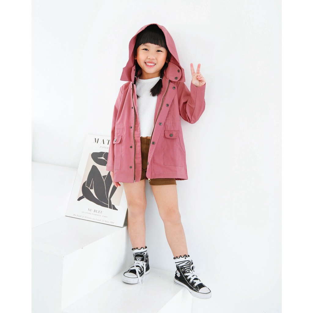 MELODY PARKA | Parka Anak | Jaket Katun Anak | Coat Anak | French Coat Anak | Hoodie Anak | Outer Anak | Jaket tudung Anak Unisex