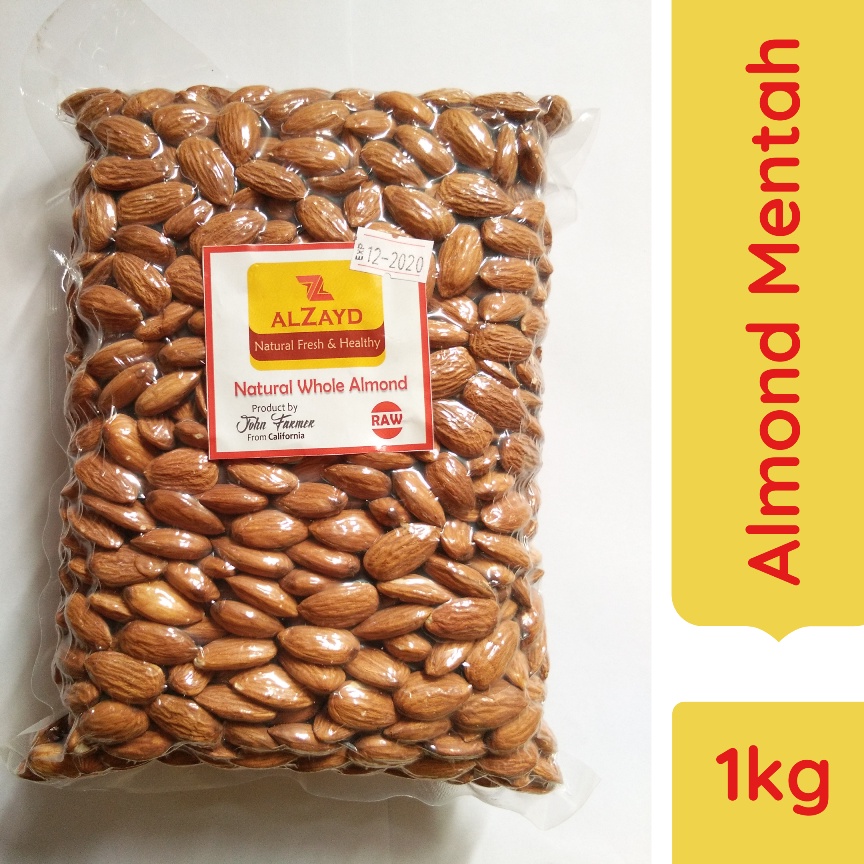 

Kacang Almond Mentah Raw Almond Whole 1kg