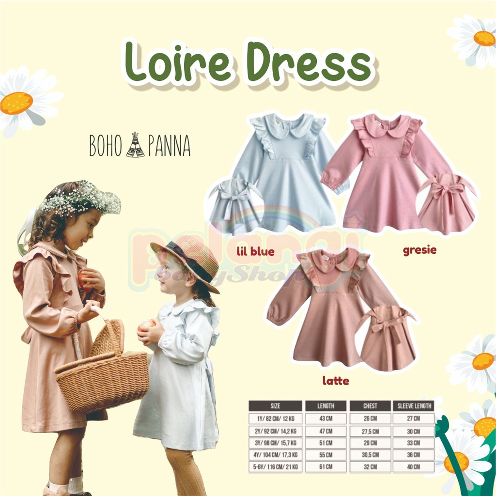 BOHOPANNA - LOIRE DRESS - DRESS ANAK PEREMPUAN