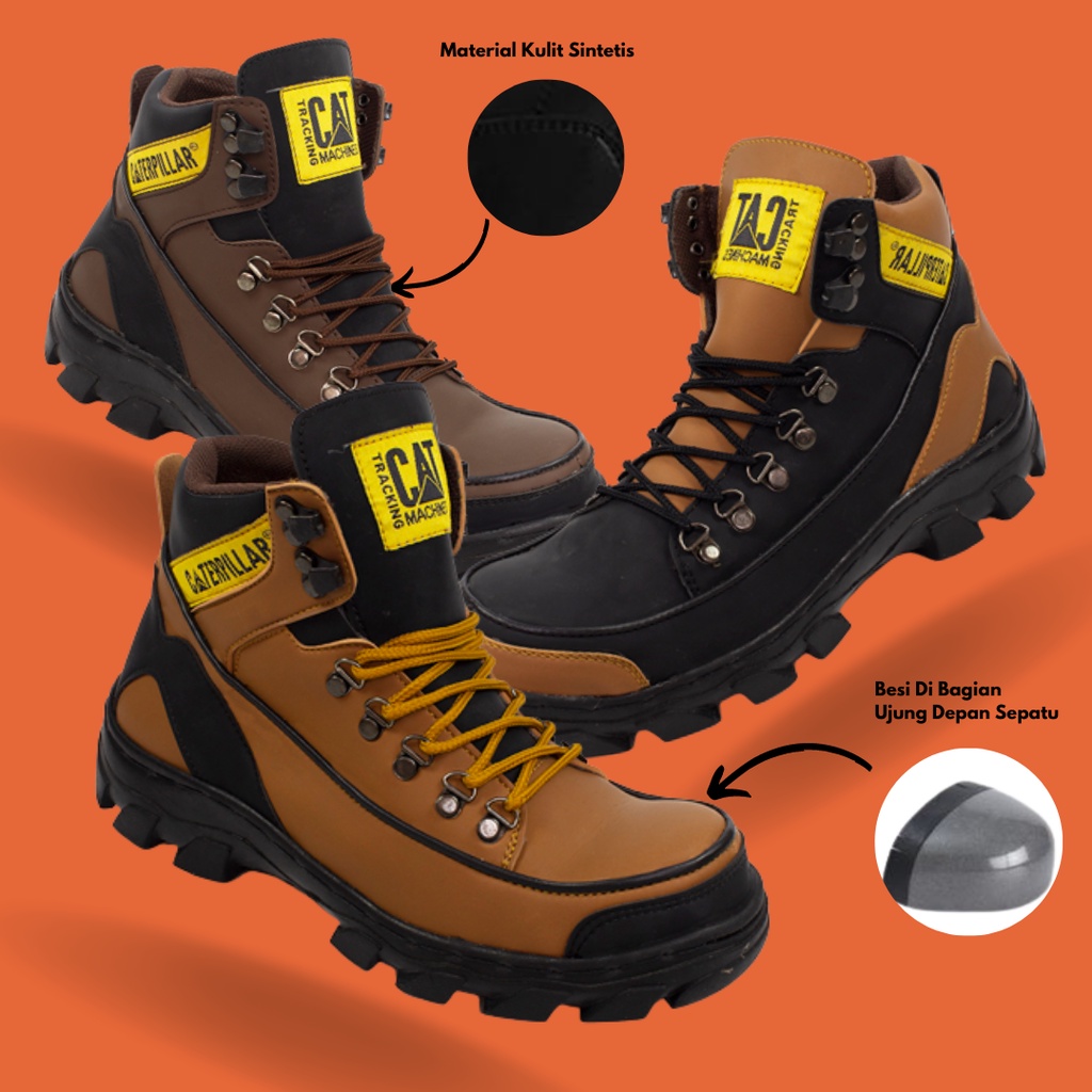 SEPATU SEPTI ARGON ( CAT190333 ) - Work &amp; Safety Boot PVC Leather Oil Resistant Men Shoes